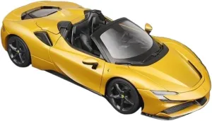 1 18 for Ferrari Sf90 Spider Alloy Miniature Sports Car Ferrari Stradale Christmas Kid Toys Car Motor Vehicles Toys(Yellow)
