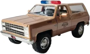 1 24 for Blazer 1980 Realistic Police Pickup Alloy Miniature Car Model Simulation Classic Souvenir Motor Vehicles Toys