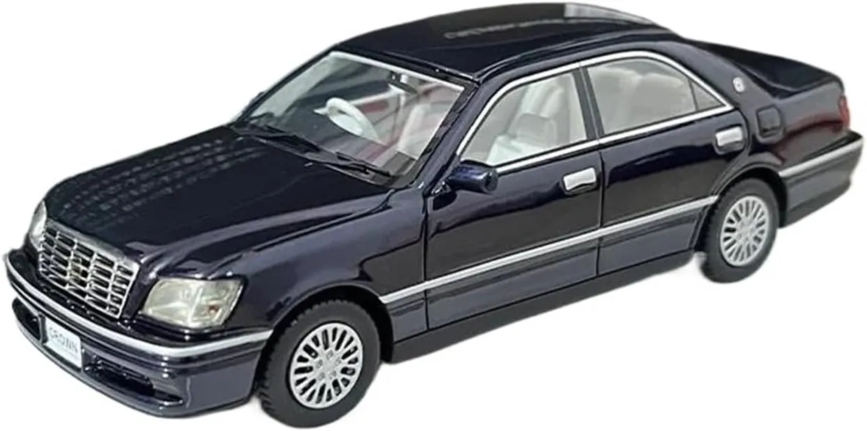 1 43 for Toyota Crown Royal Saloon G Resin Car Model Miniature Static Collection Displays Ornaments Motor Vehicles Toys