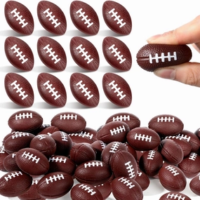 100 Pack Mini Foam Footballs Bulk 1.5 Mini Stress Ball Party Favor for Kids Footballs Toy Little Football Party Decoration, Sports Party Favor Reward Bag Gift Fillers School Classroom Prize