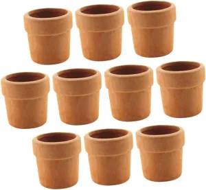 10pcs Mini Planter Chic Flowerpot Models for Mini Houses Micro Landscaping Lovely Planter Statues for Dollhouse Decor Compact for Realistic Detail