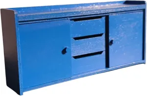 1:12 Scale Dollhouse Miniature Storage Cabinet Furniture Wood Cabinet for Bedroom Toy, Blue
