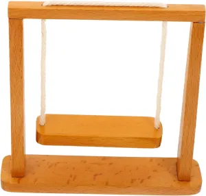 1:12 Scale Miniature Wood Swing for Doll House Fairy Garden Accessory Decorative Toy Miniature Furniture