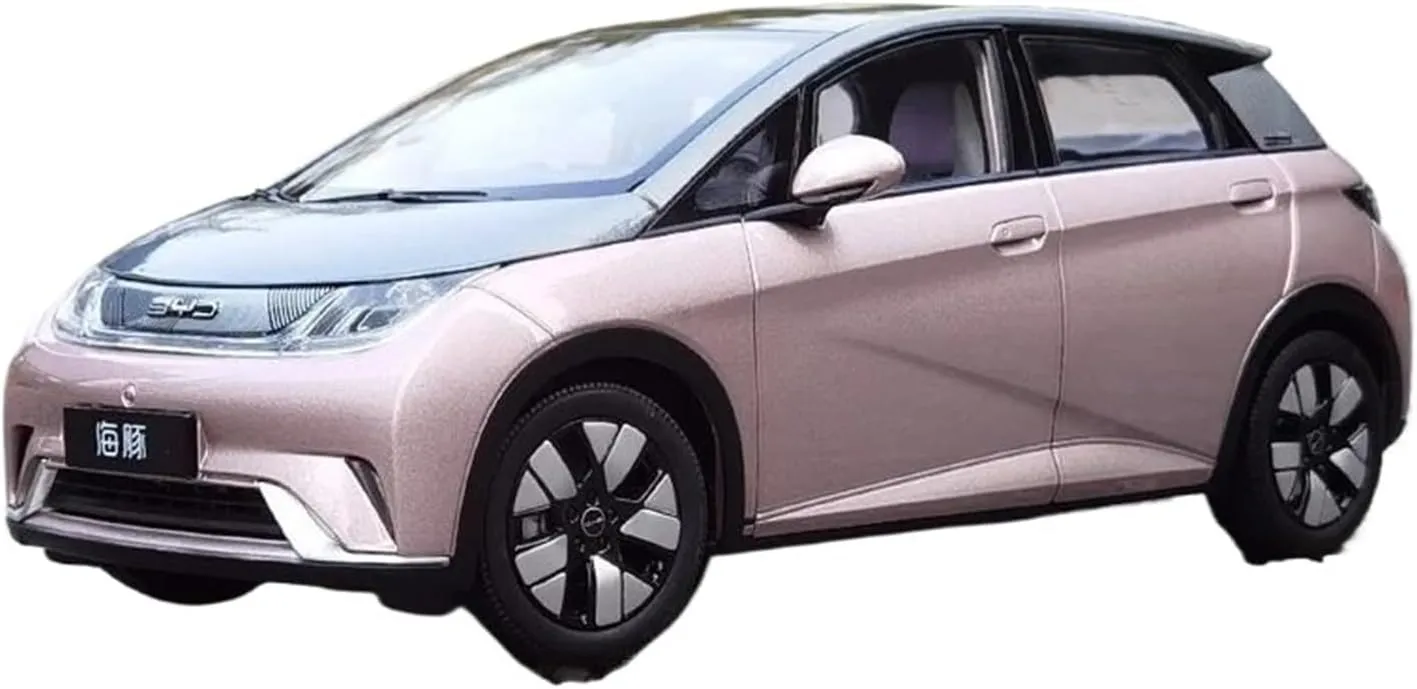 1:18 for BYD Dolphin Simulation Alloy Car Model Collection Ornament Decoration Mini Simulation Toys