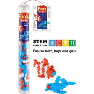 120 Pieces Fixi Bricks Aqua Tube 1 - Dolphin & Clown Fish (6-10 Years)