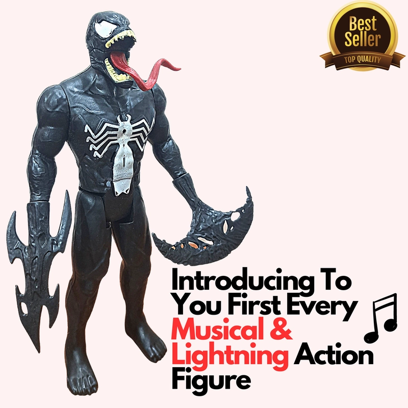 12 Inch Venom Action Figure with Music & Light (3 Years till Grown Ups)