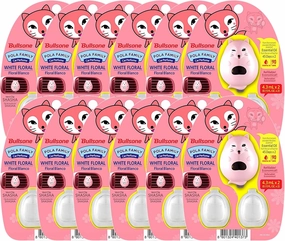 12 Pack Bullsone Pola Family Natural Car Air Freshener, Luxury Car Perfume, Vent Clip Type, White Floral Scent