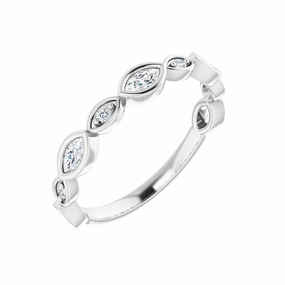14k Gold 3/8 CTW Natural Diamond Anniversary Band