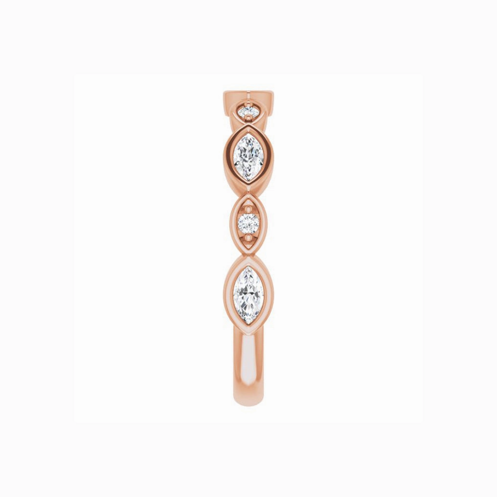 14k Gold 3/8 CTW Natural Diamond Anniversary Band