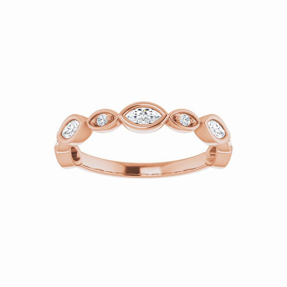 14k Gold 3/8 CTW Natural Diamond Anniversary Band