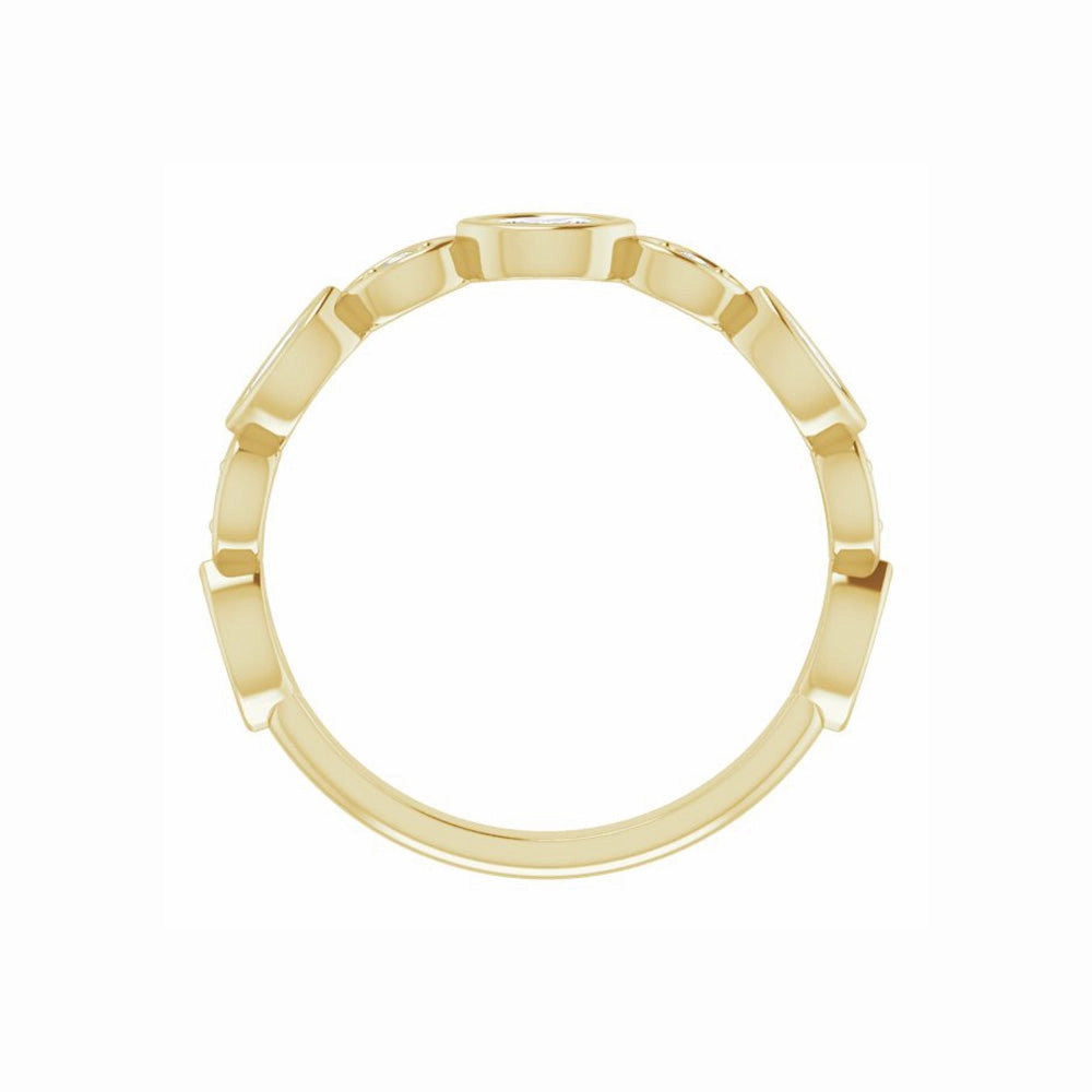 14k Gold 3/8 CTW Natural Diamond Anniversary Band