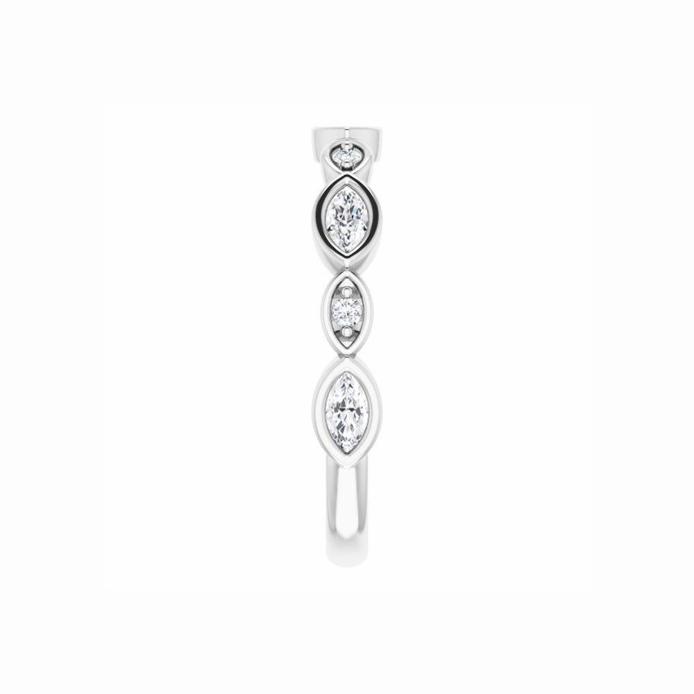 14k Gold 3/8 CTW Natural Diamond Anniversary Band