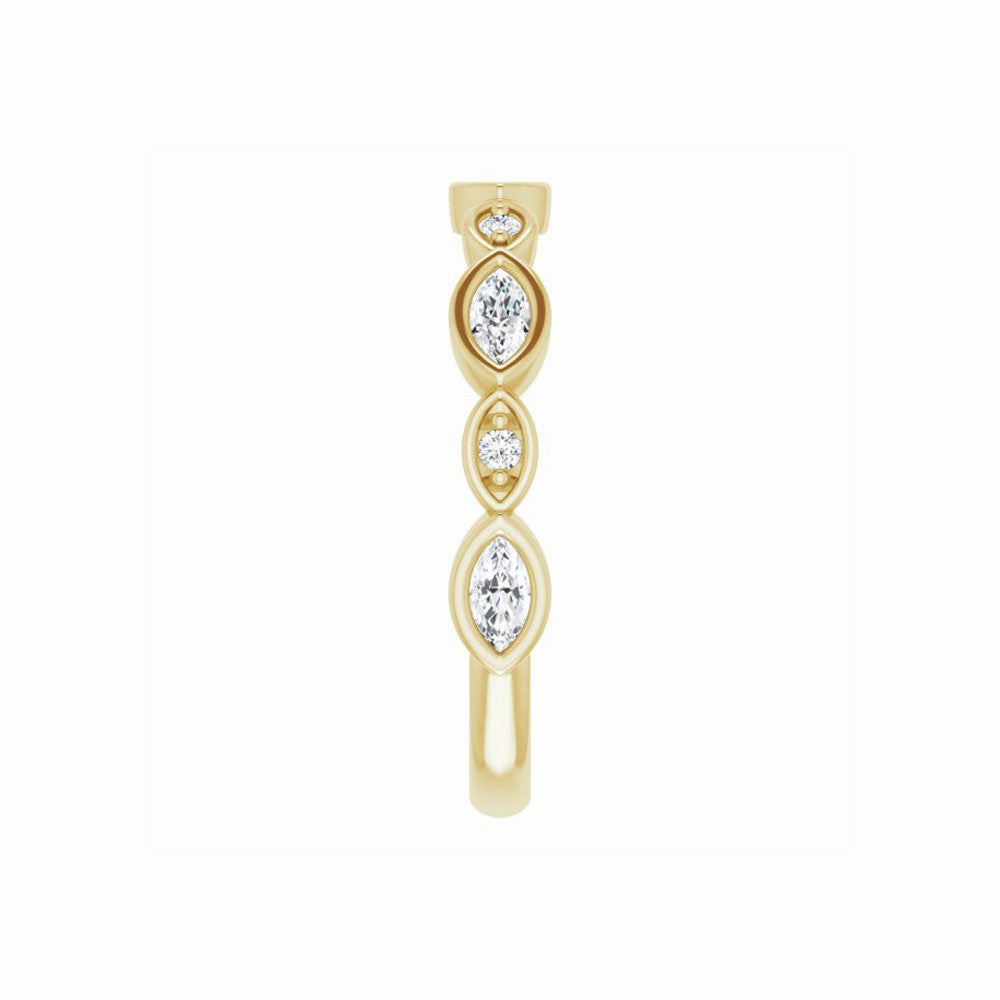 14k Gold 3/8 CTW Natural Diamond Anniversary Band