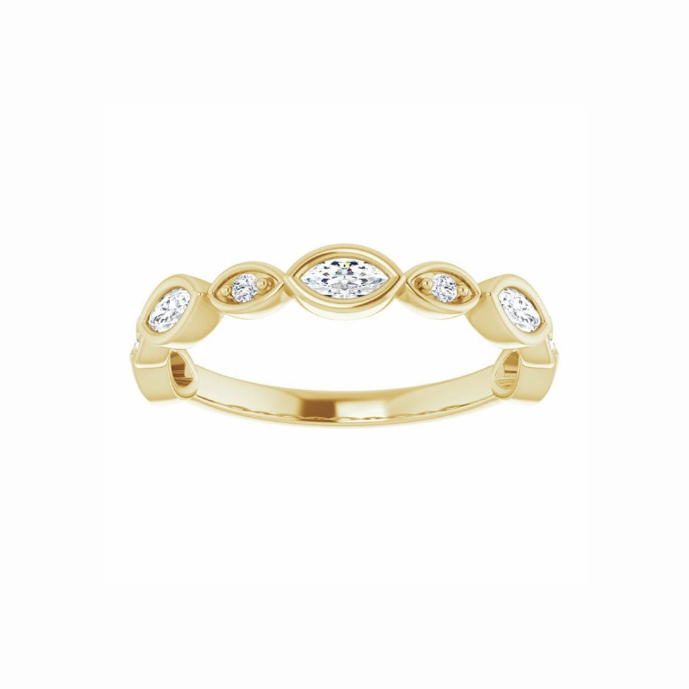 14k Gold 3/8 CTW Natural Diamond Anniversary Band