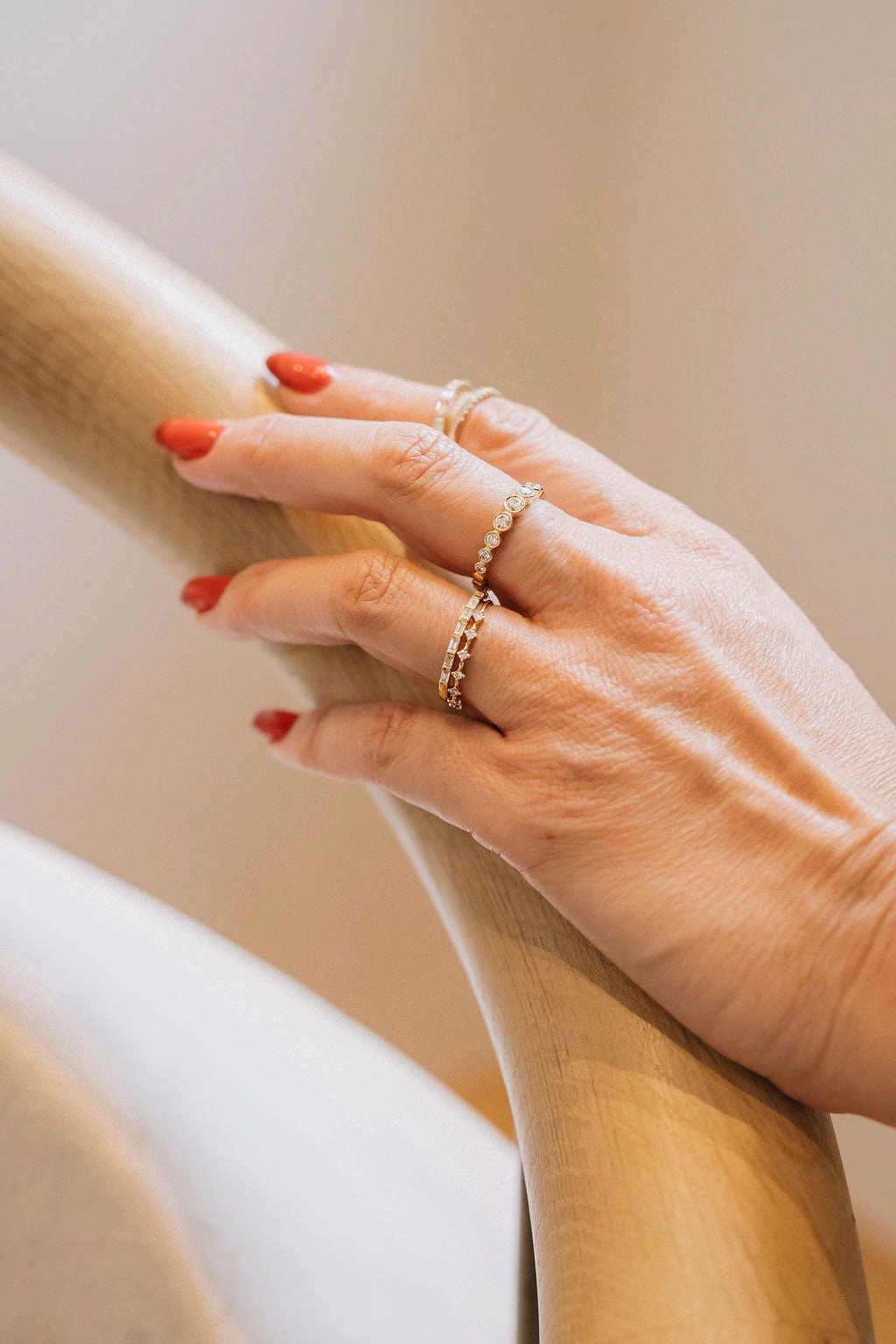 14k Gold Channel Set Baguette Diamond Ring
