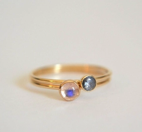 14k Moon & Aqua Set