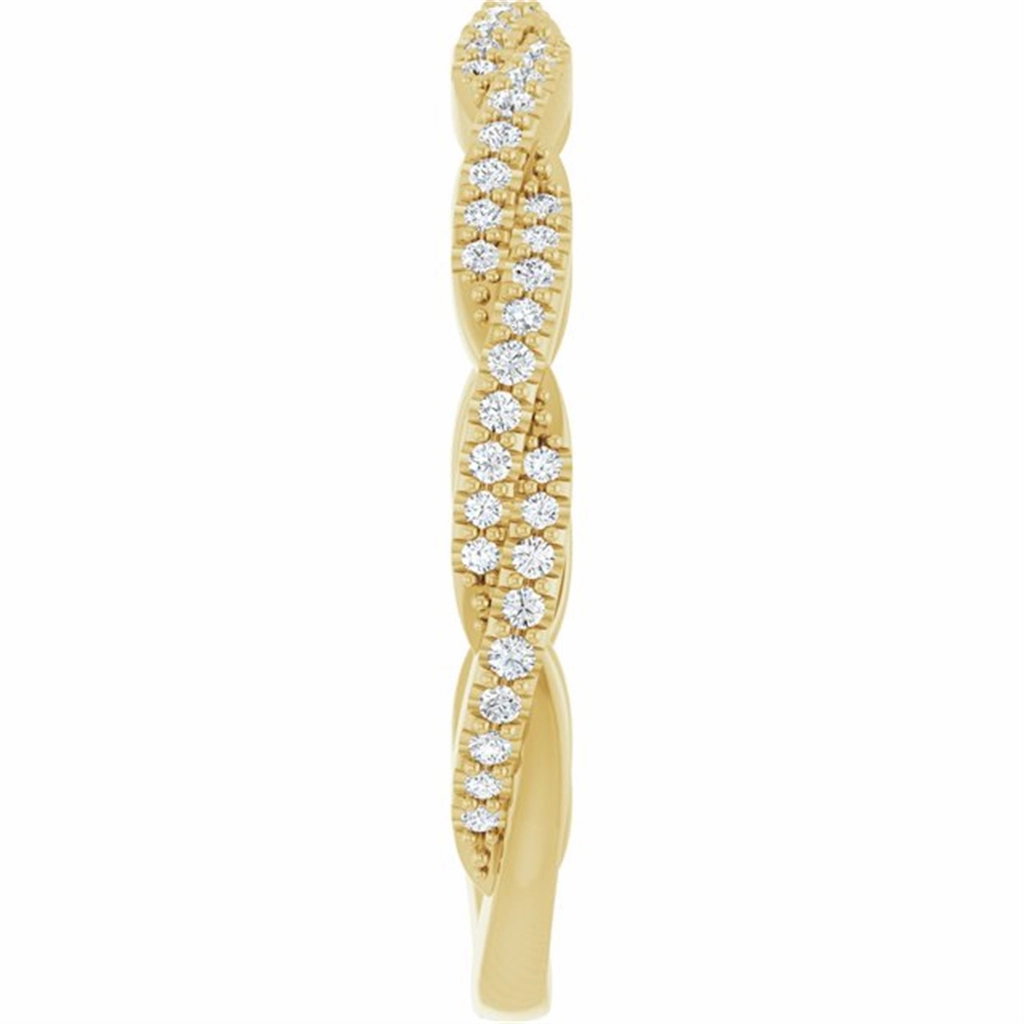 14K White 1/6 CTW Natural Diamond Stackable Wedding Band