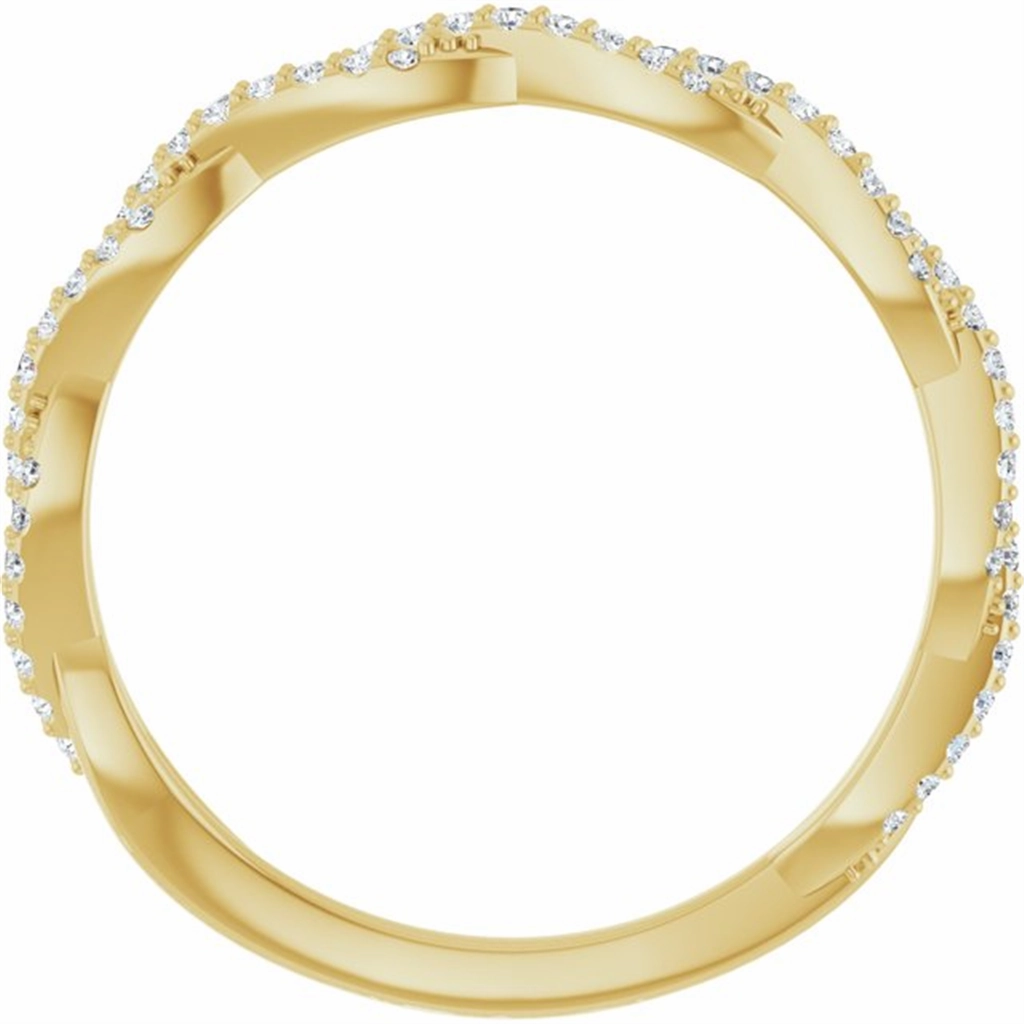 14K White 1/6 CTW Natural Diamond Stackable Wedding Band
