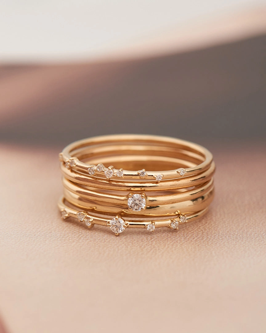 14kt Gold Solitaire Natural Diamond Ring