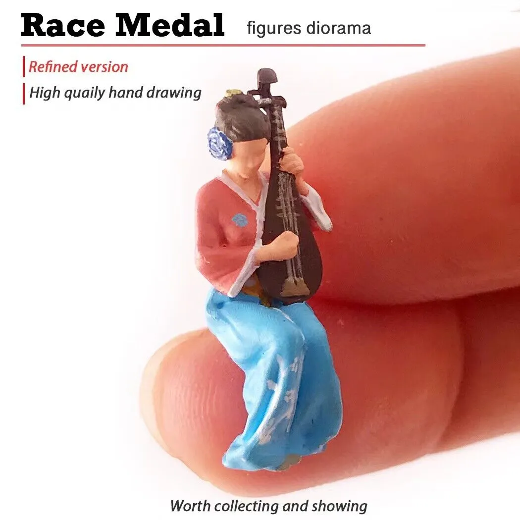 1:64 Painted Figure Mini Model Miniature Resin Diorama Chinese musical Girl Lady