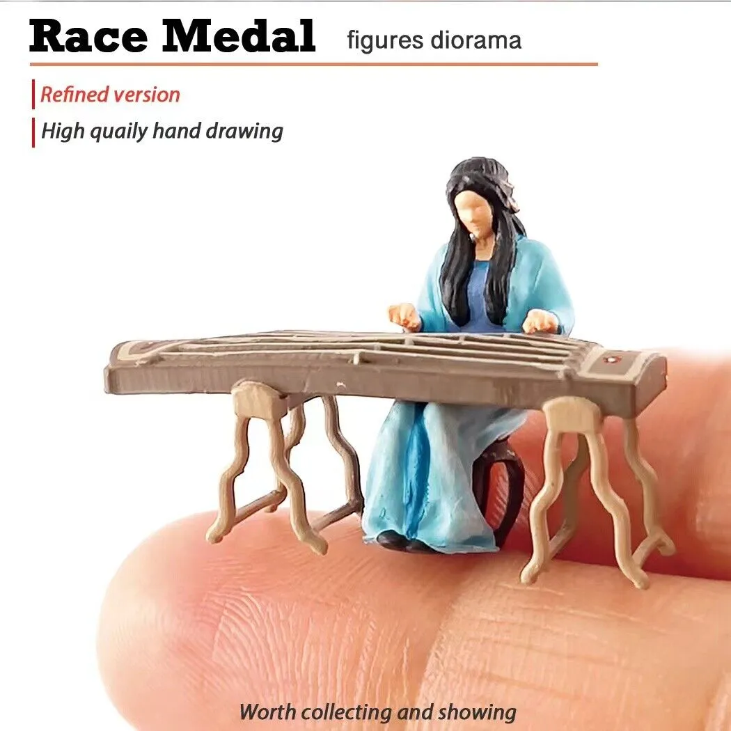 1:64 Painted Figure Mini Model Miniature Resin Diorama Chinese musical Girl Lady