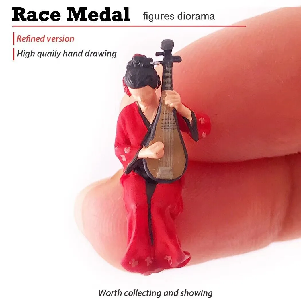1:64 Painted Figure Mini Model Miniature Resin Diorama Chinese musical Girl Lady