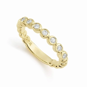 18k Yellow Gold Diamond Stacking Ring -02-10222-007