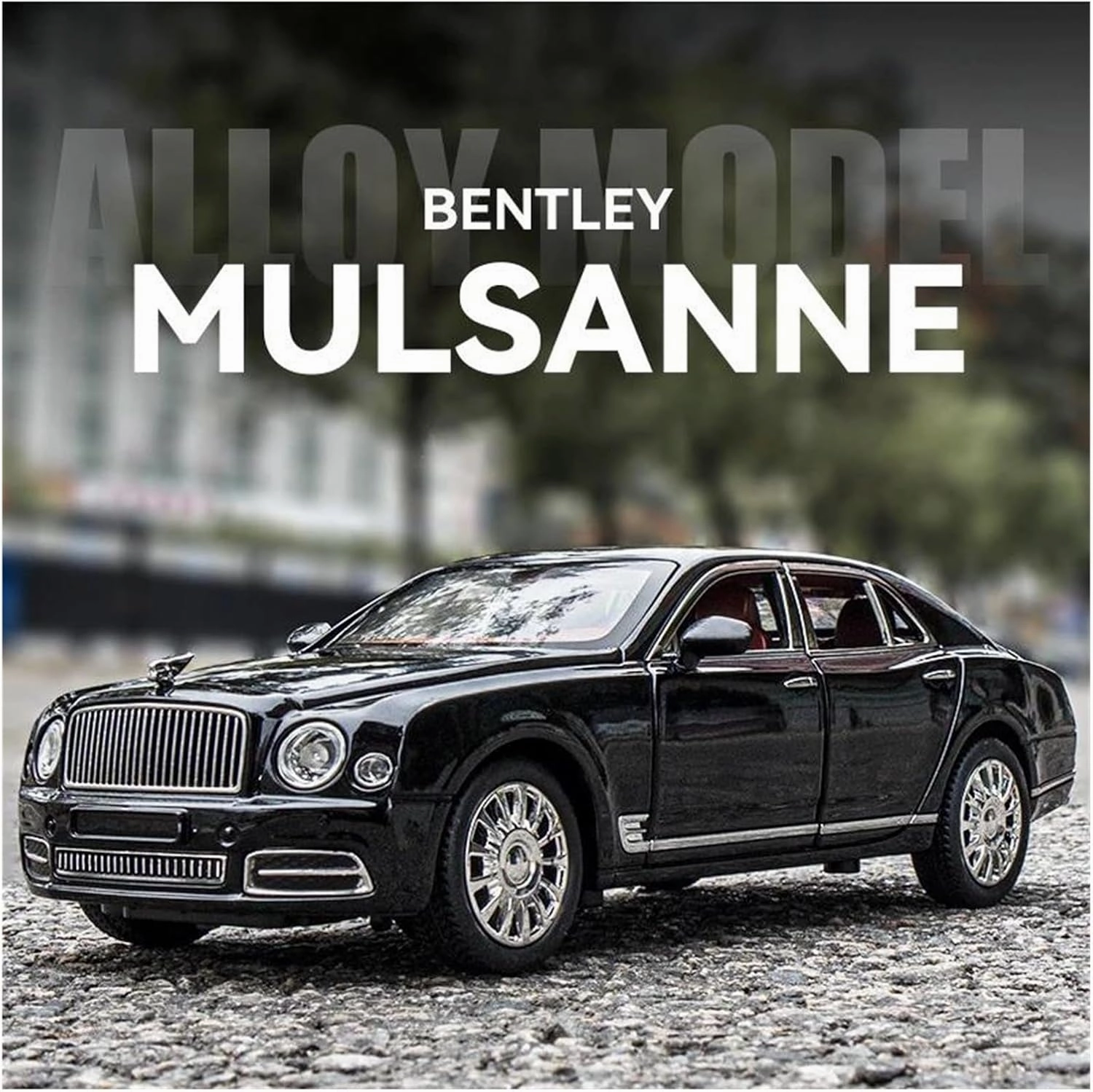 1 24 for Bentley Mulsanne Alloy Car Diecast Toy Vehicles Car Model Car Enthusiasts Limited Collections Models Simulation Vehicle Playset(Black)