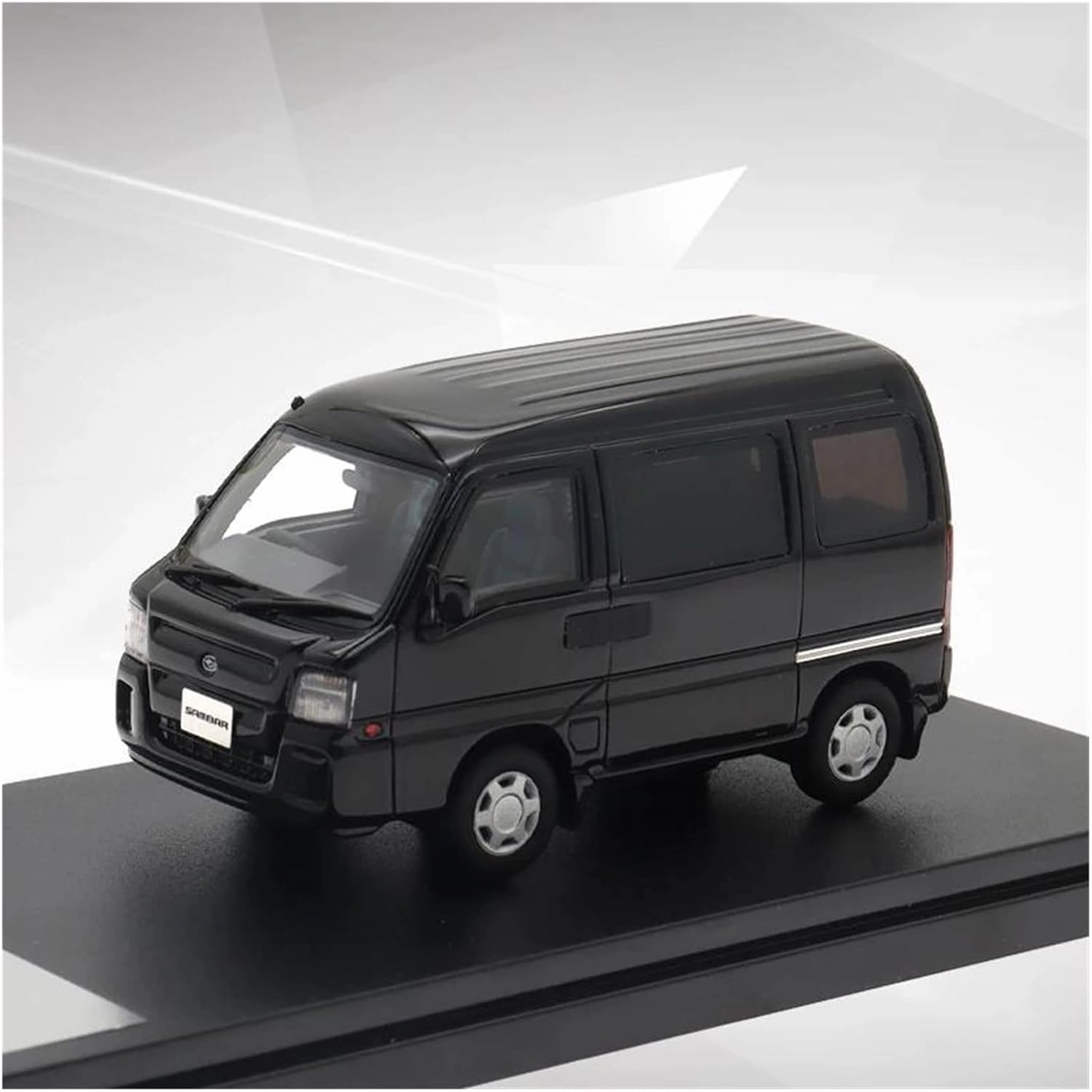 1:43 for Sambar Van Dias 2011 Resin Car Model Toys for Display Static Metal Ornament with Pedestal Collectible Gift Die-Cast Car(Black)