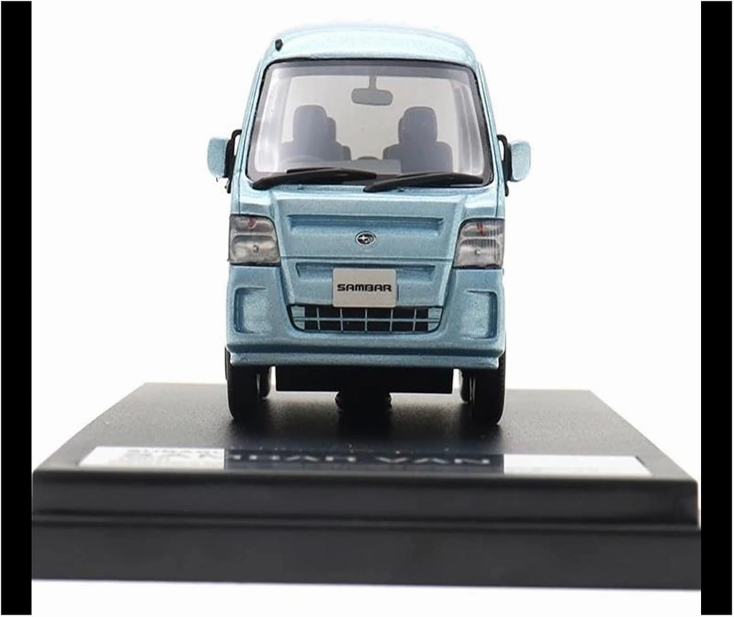 1:43 for Sambar Van Dias 2011 Resin Car Model Toys for Display Static Metal Ornament with Pedestal Collectible Gift Die-Cast Car(Black)