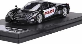 1:64 for Enzo Police Sports Cars Alloy Model for Collection Memorial Mini Simulation Toys