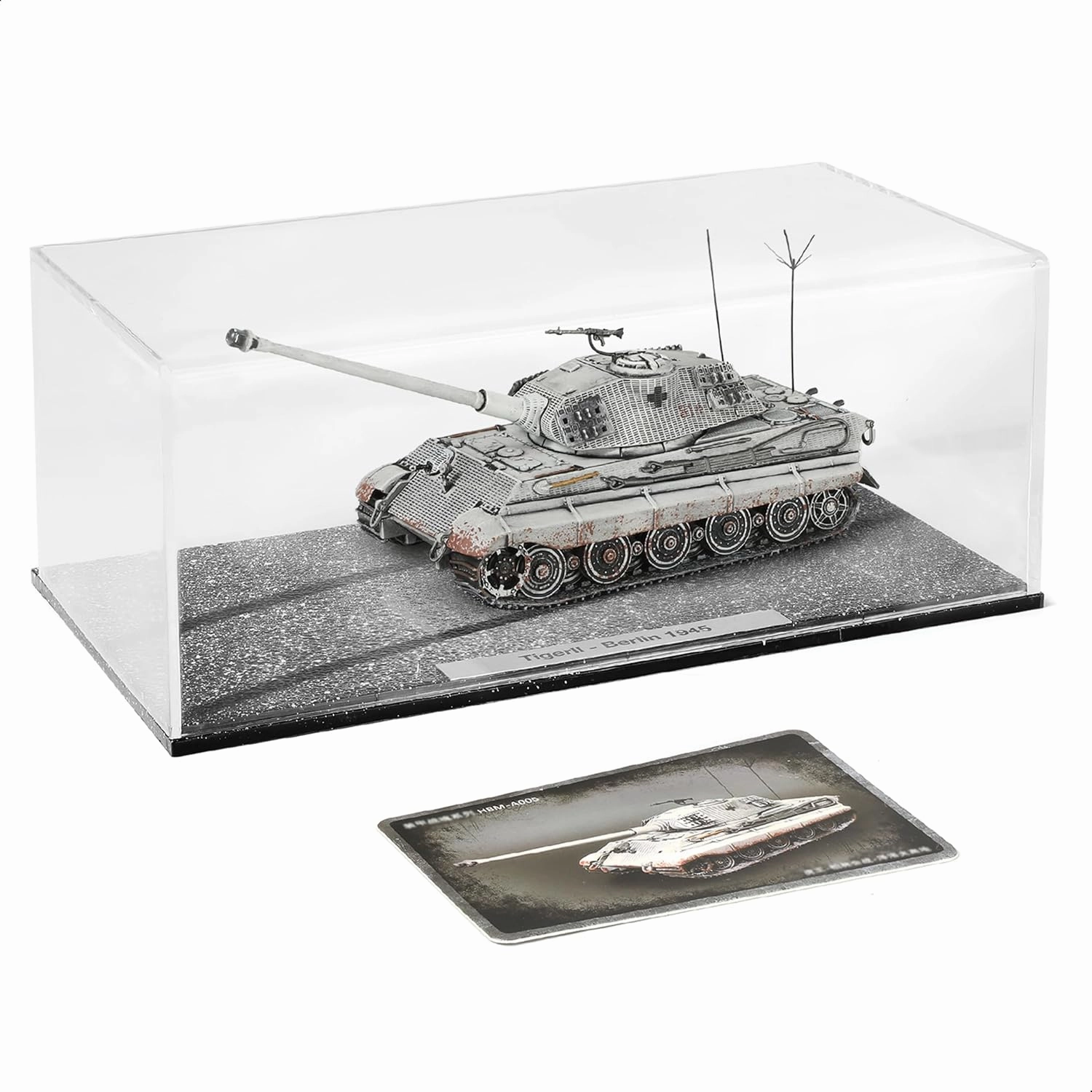 1/72 Scale Military Tank Model Finished Alloy Metal Die cast with Plastic Tank Model World War 2 Army Vehicl Tank Mini 1945 Tiger Model Gift Collection Ideal for Adult Men (Berlin 1945)