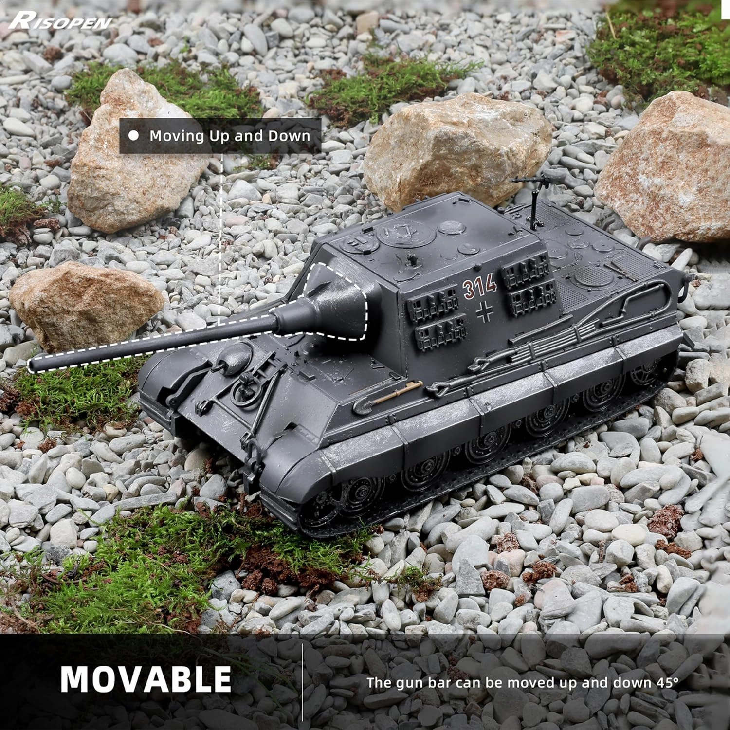 1/72 Scale Military Tank Model Finished Alloy Metal Die cast with Plastic Tank Model World War 2 Army Vehicl Tank Mini 1945 Tiger Model Gift Collection Ideal for Adult Men (Berlin 1945)