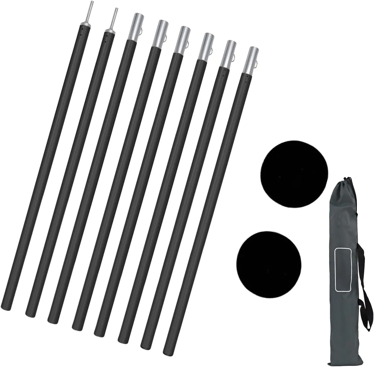 1Set Light Weight Tarps Poles Versatiles Hiking Equipment Backpacking Tent Supply for Camping Tarps and Awnings