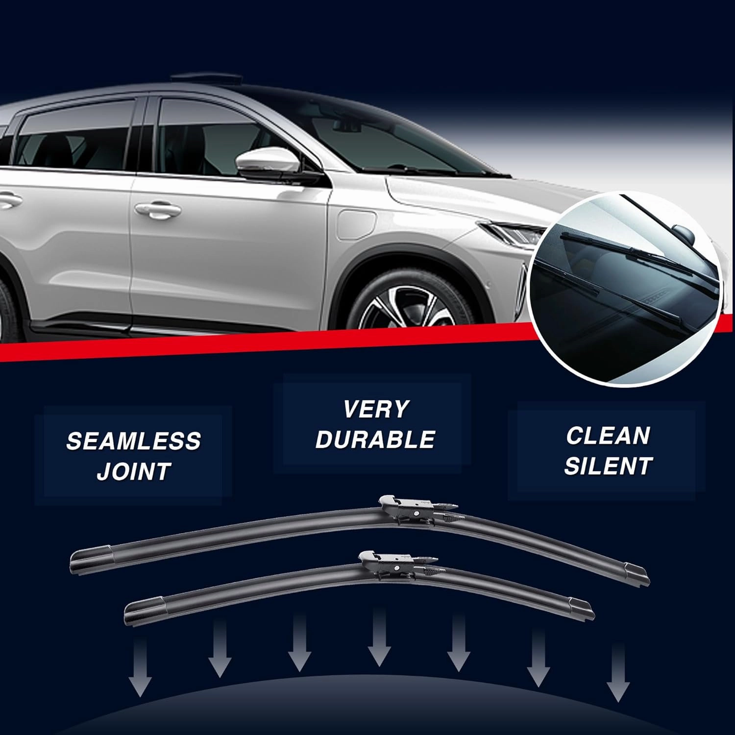 22" 21" Windshield Wiper Blades Replacment for Cadillac STS 2011 2010 2009 2008 2007 2006 2005 All-Season Windshield Wiper Blades (Set of 2) Front Wiper Blades,Pinch Tab