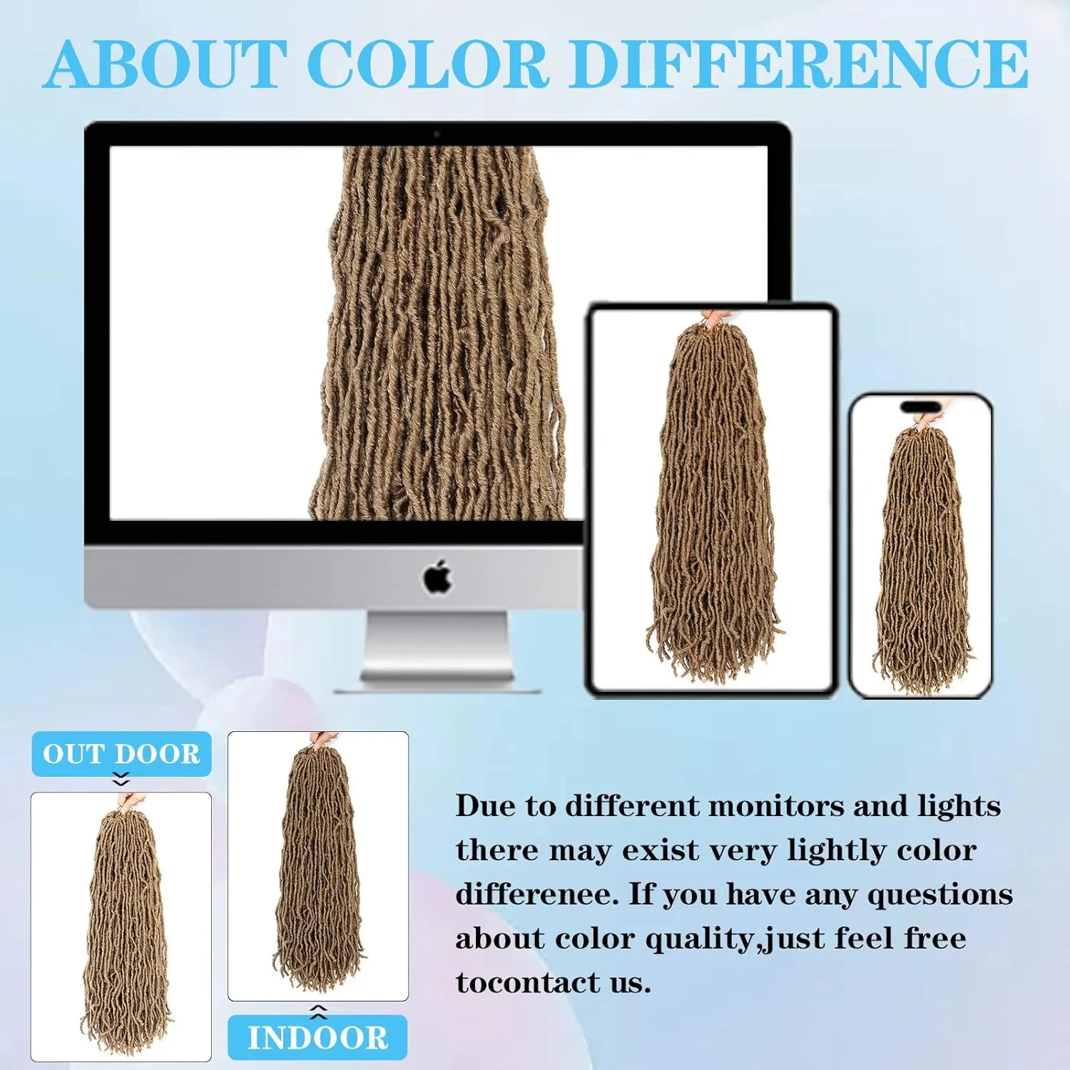 24 Inch Soft Locs Crochet Hair 8 Packs Pre Looped Faux Locs Crochet Braids Goddess Locs Hair For Black Women（24Inch 8pcs,27#）