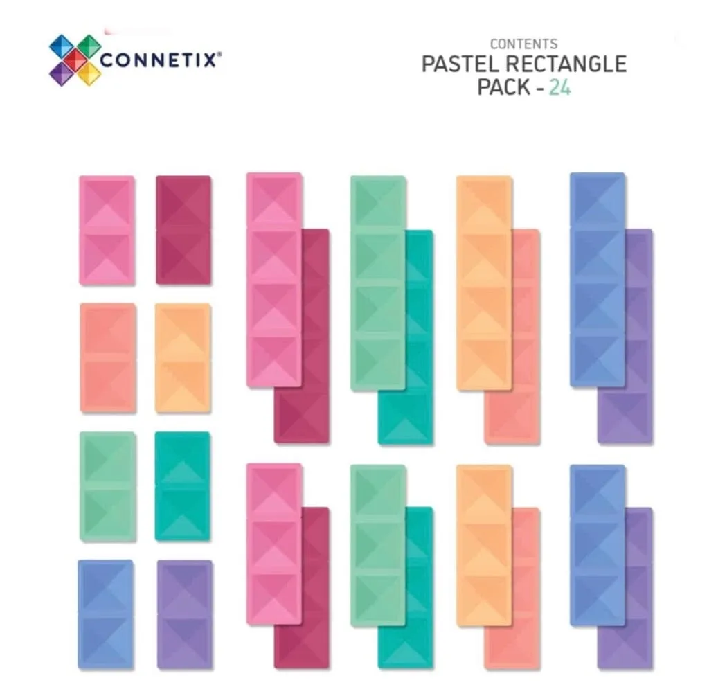 24 Piece Pastel Rectangle Pack