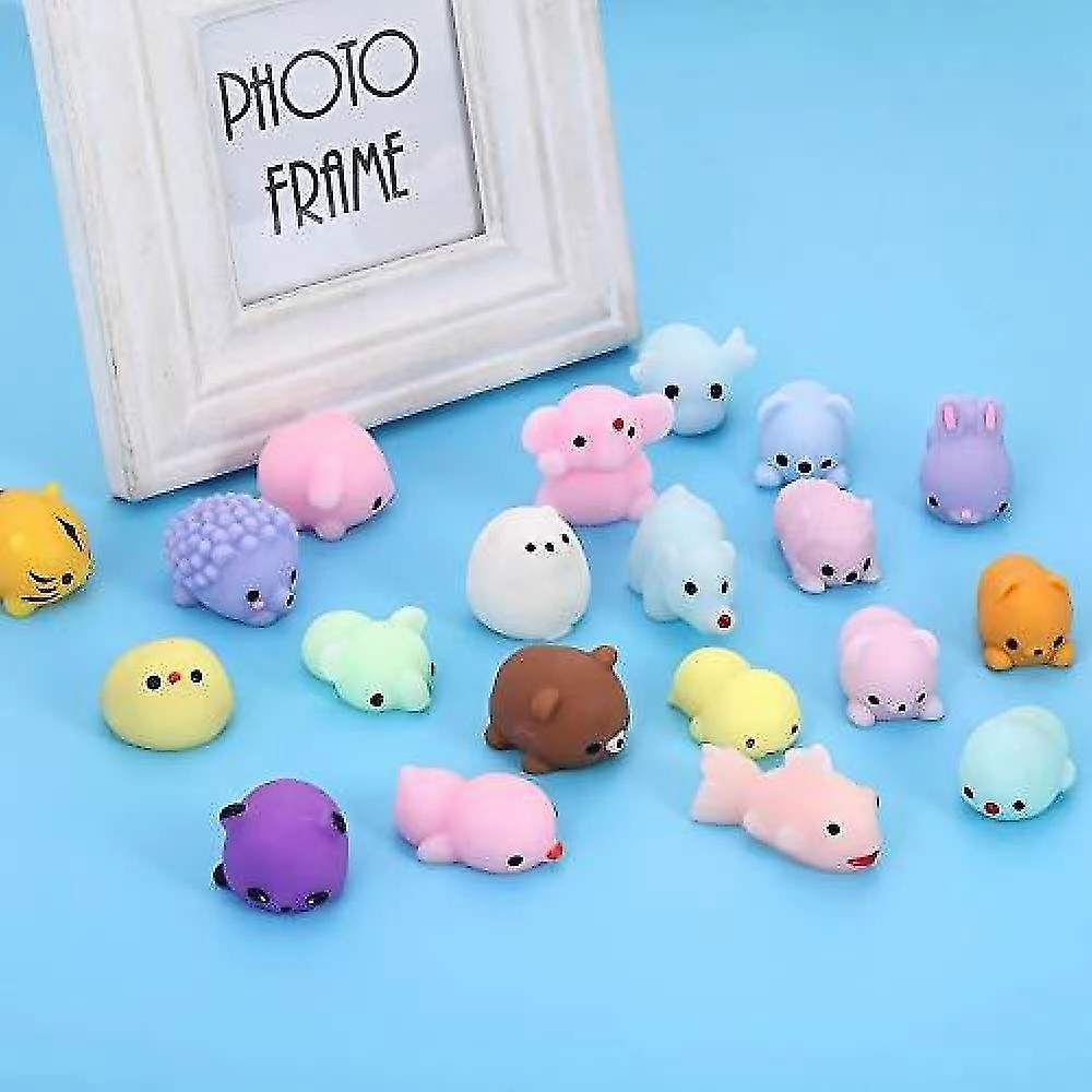 24pcs Squishies Squishy Toy 24pcs Party Favors For Kids Mochi Squishy Toy Moji Kids Party Favors Mini Kawaii Squishies