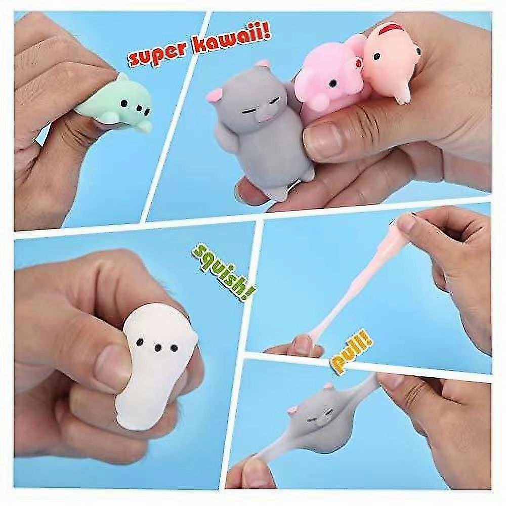 24pcs Squishies Squishy Toy 24pcs Party Favors For Kids Mochi Squishy Toy Moji Kids Party Favors Mini Kawaii Squishies