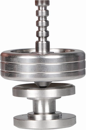 2 in 1 Metal Spinning Top Fidget Spinner for Adults Kids Precision Toys Gyroscope Gift Stainless Steel Ceramic Bead (Silver)