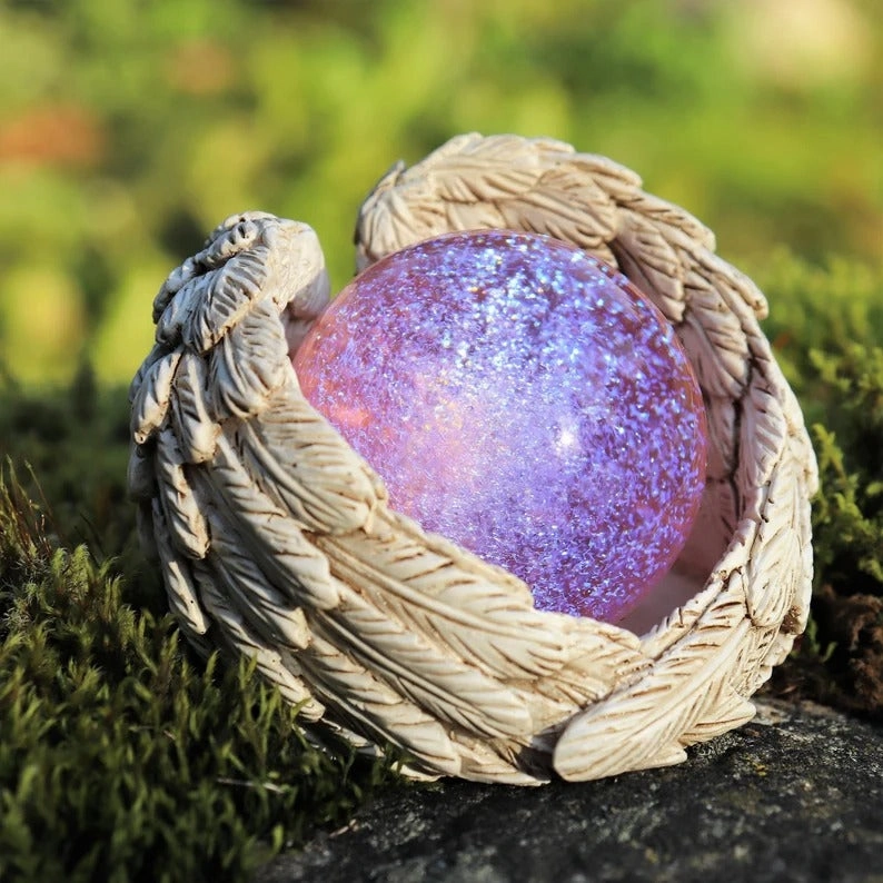 2" Pink, Lavender With Angel Wings Base