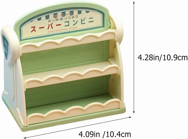 2pcs Mini House Supermarket Shelf Model Dollhouse Furniture Shelf Photo Booth Props for Dollhouse Accessories Decoration