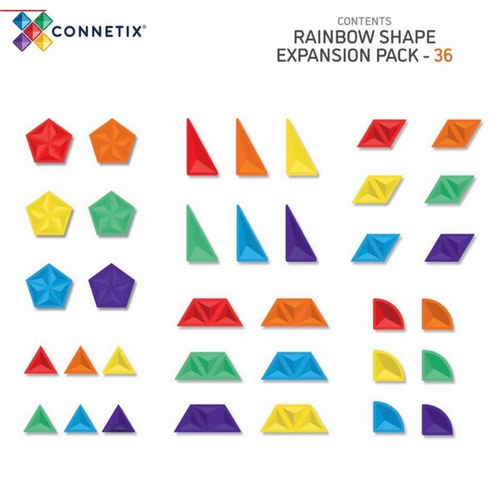 36 Piece Rainbow Shape Expansion Pack