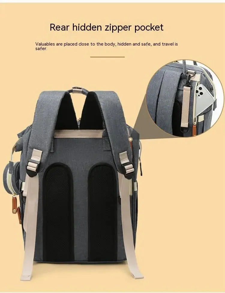 3-in-1 Diaper Backpack with Foldable Changing Pad