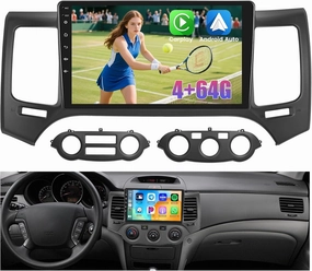 4 64G Android 15 Car Radio for Kia Optima Magentis 2008 2009 2010 with Wireless Carplay Android Auto, 9’’ IPS 1280 * 720 Touchscreen for Optima Magentis Car Play Stereo with Bluetooth 5.0 DSP
