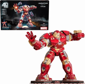 4D Build, Marvel Hulkbuster 3D Model Kit with LED Lights, Innovation Series, Marvel Collectibles & Desk Décor, Adult Puzzle, Building Toys, 3D Puzzles for Adults & Teens, 348 Pieces, for Ages 12 & Up