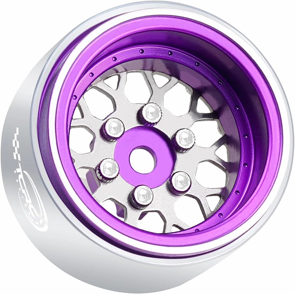 4PCS Grade 5 Titanium Wheel Face Aluminum 1.0 Inch Wheels Hubs for 1/24 Axial SCX24 TRX4M FCX24 Redcat Ascent-18 1/18 RC Crawler Car Upgrade Parts