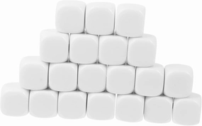 4sets Rounded Corner Acrylic Dice Set for Kids DIY Educational Game Accessories 20pcs*4