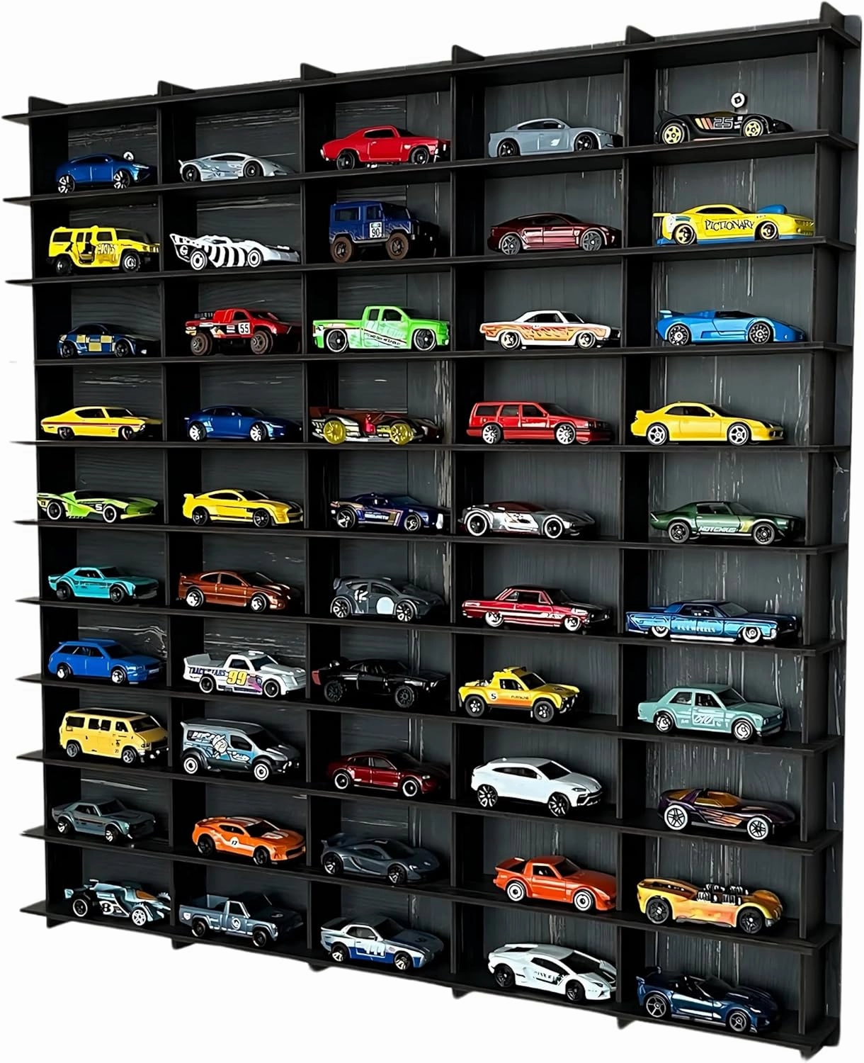 50 Car 1/64 Model Car Display Case, Toy Car Storage Organizer, Cars Storage Showcase, Wall Display Case, 1/64 Display Case with Shelves, Wall Mounted Display Case,Toy Car Organizer