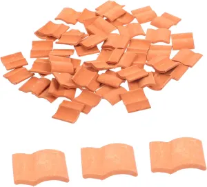 50pcs Simulation Roof Tiles for Miniature Landscapes Decorative Landscape Roof Tiles for Garden and Projects Safe Fine Polishing for Boys and Girls Imagination and Creativity